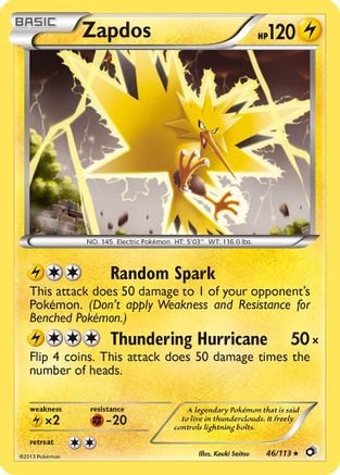 Zapdos - Legendary Treasures #46