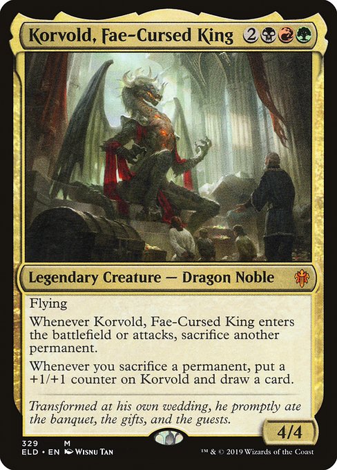 Korvold, Fae-Cursed King - (eld-329) - Near Mint (*Foil )