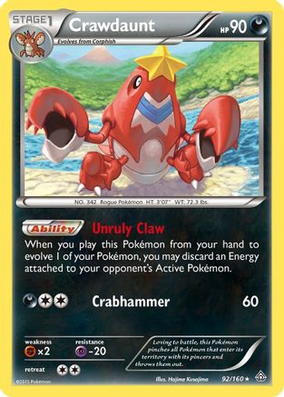 Crawdaunt - XY - Primal Clash #92