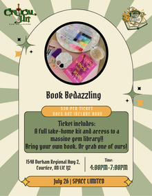 Bookish Craft Night -Book Bedazzling - July 26th