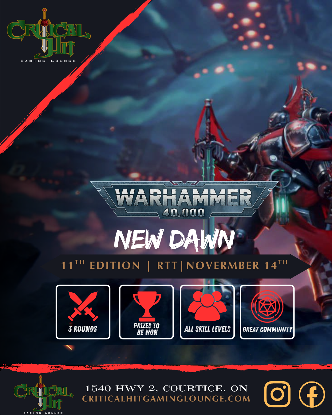 New Dawn - Warhammer 40k 11th Edition 2000pt Tournament November 14th