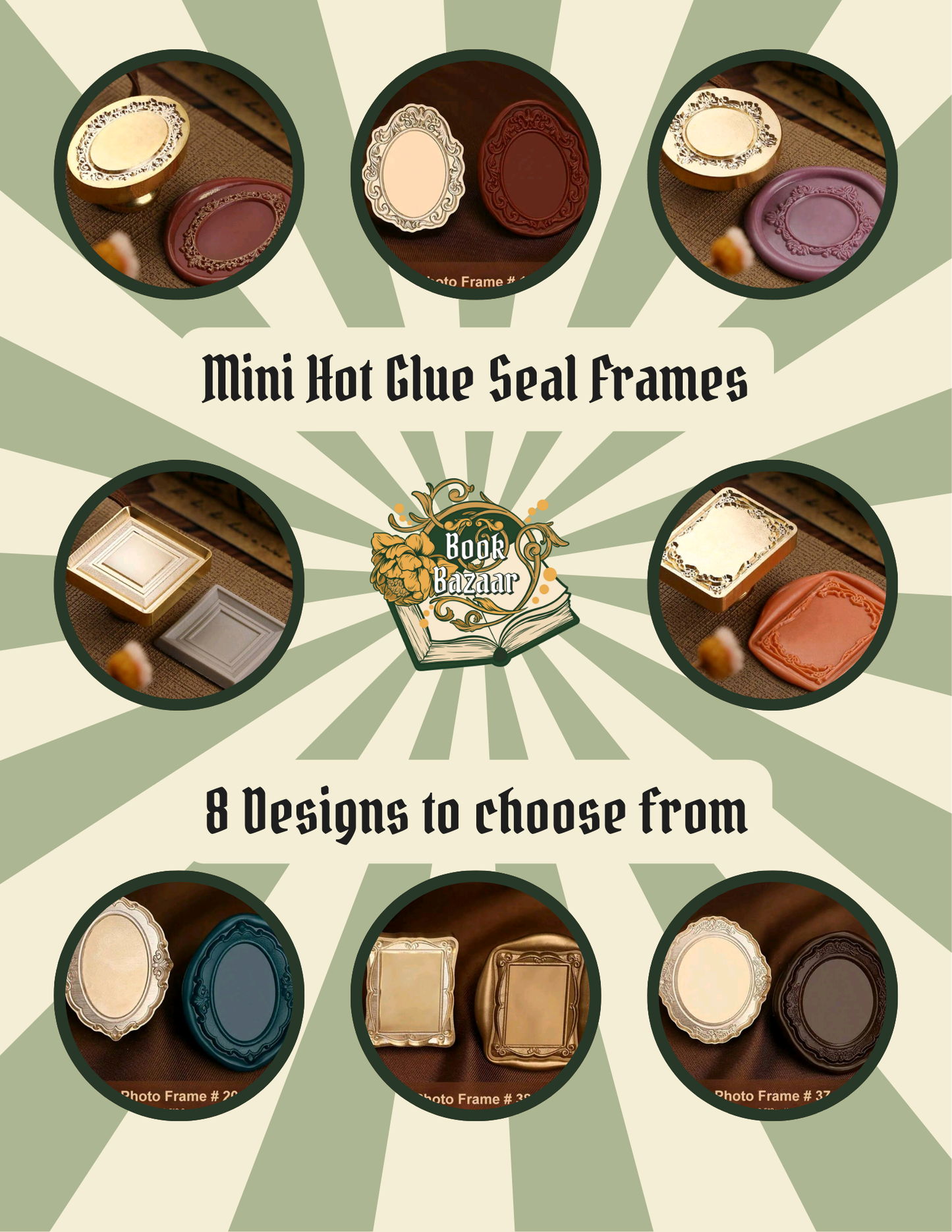Bookish Craft Night -Mini Hot Glue Seal Frames - April 26th