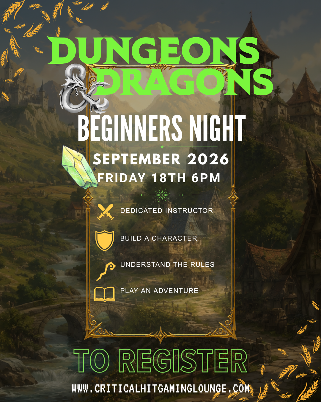 Dungeons & Dragons Beginners Night - Friday September 18th 2026