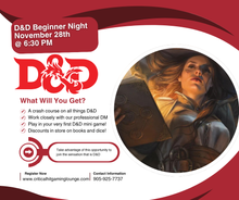 Dungeons and Dragons Beginners Night November 28th 2025