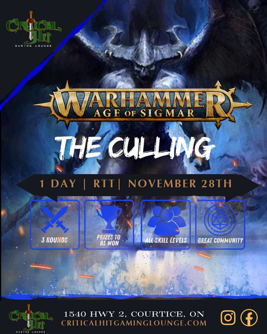The Culling - Warhammer AOS Tournament RTT - November 28th