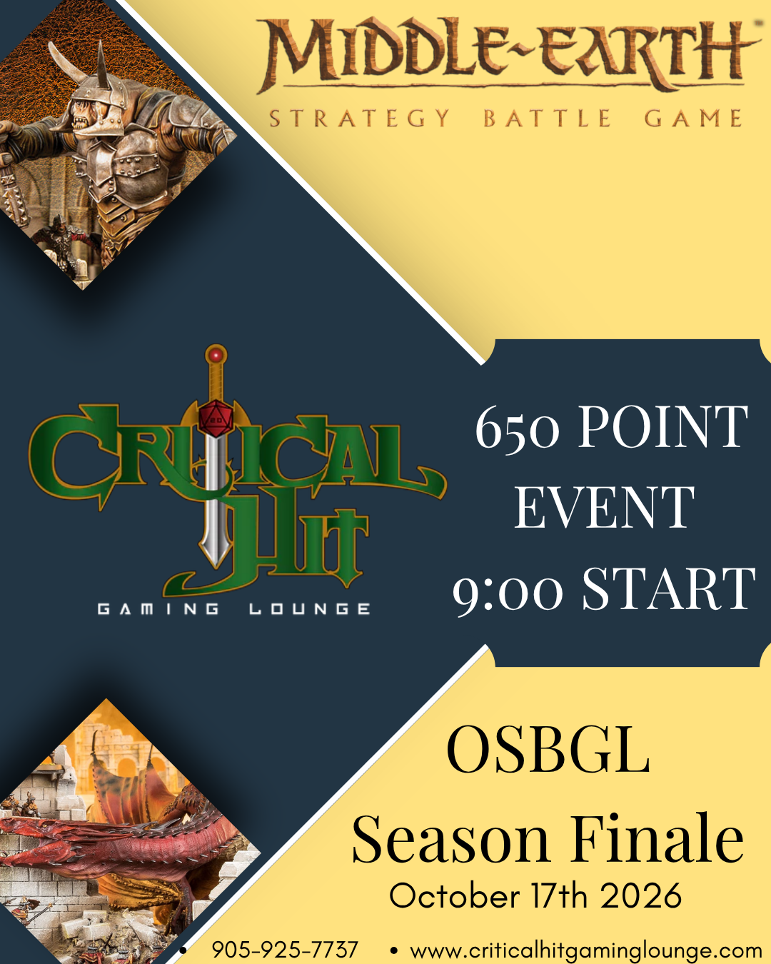 OSBGL Season Finale - 650 Point Event - October 17th 2026