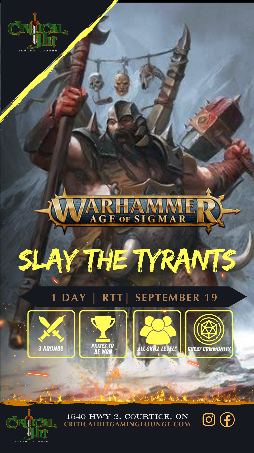 Slay The Tyrants - Warhammer AOS Tournament RTT - September 19th