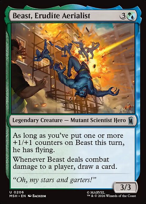 Beast, Erudite Aerialist - Marvel Super Heroes #206