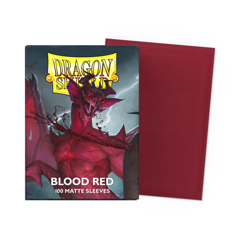 Dual Matte Blood Red Dragon Shields