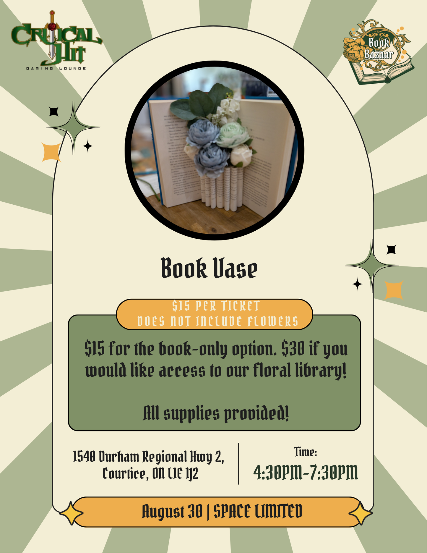 Bookish Craft Night -Book Vase - August 30th