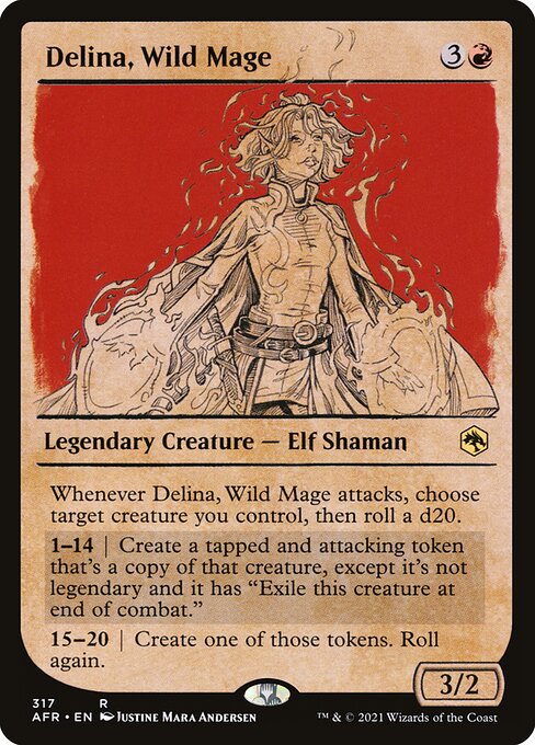 *Foil Delina, Wild Mage — AFR — 317