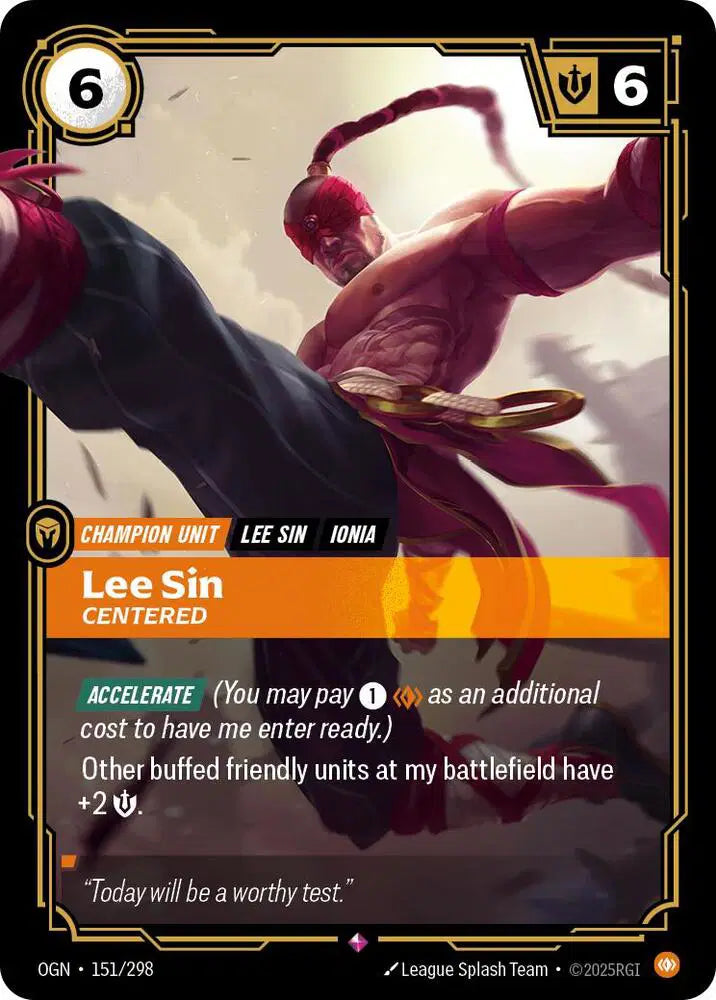 Lee Sin - Centered - Origins (OGN) - Rare - 151/298