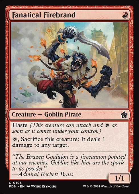 *Foil Fanatical Firebrand — FDN — 195