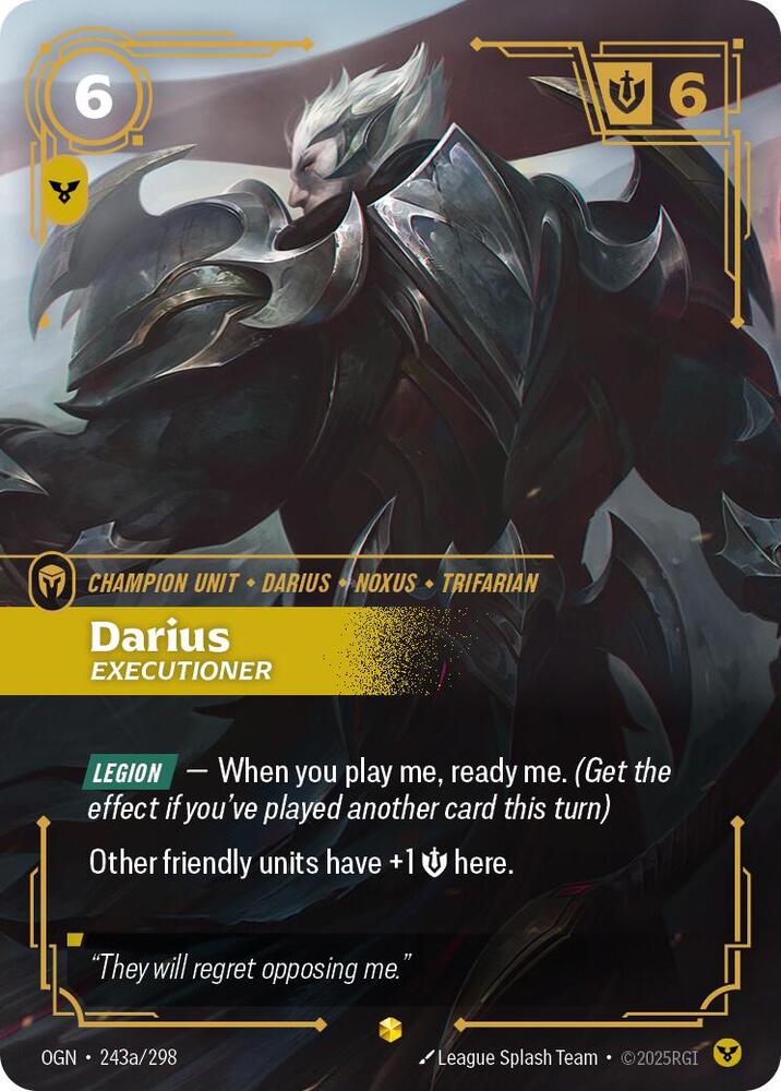 Darius - Executioner (Alternate Art) - Origins (OGN) - Alternate Art - 243a/298