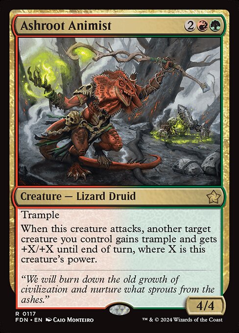 *Foil Ashroot Animist — FDN — 117