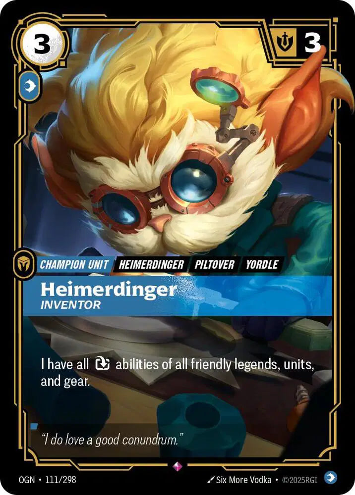 Heimerdinger - Inventor - Origins (OGN) - Rare - 111/298