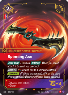 *Foil Spinning Axe — 186