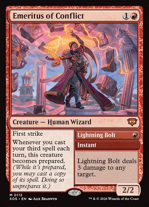 Emeritus of Conflict // Lightning Bolt — sos — 113