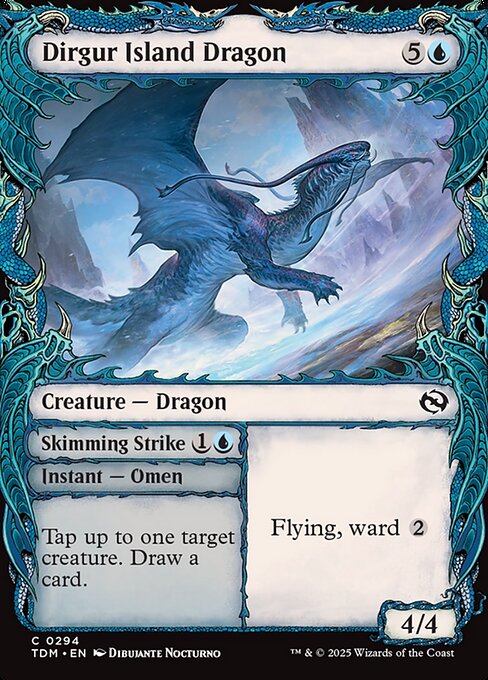 *Foil Dirgur Island Dragon // Skimming Strike — TDM — 294