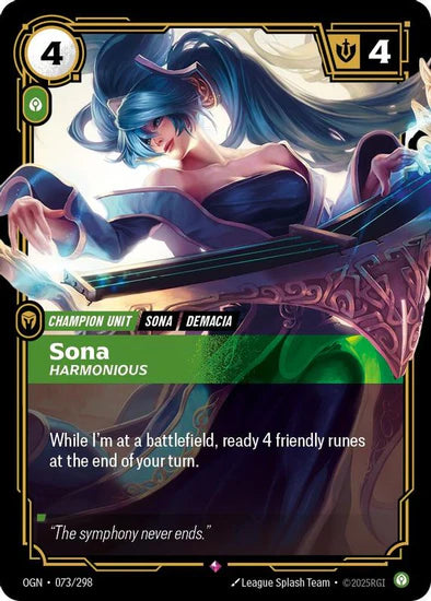 Sona - Harmonious - Origins (OGN) - Rare - 073/298