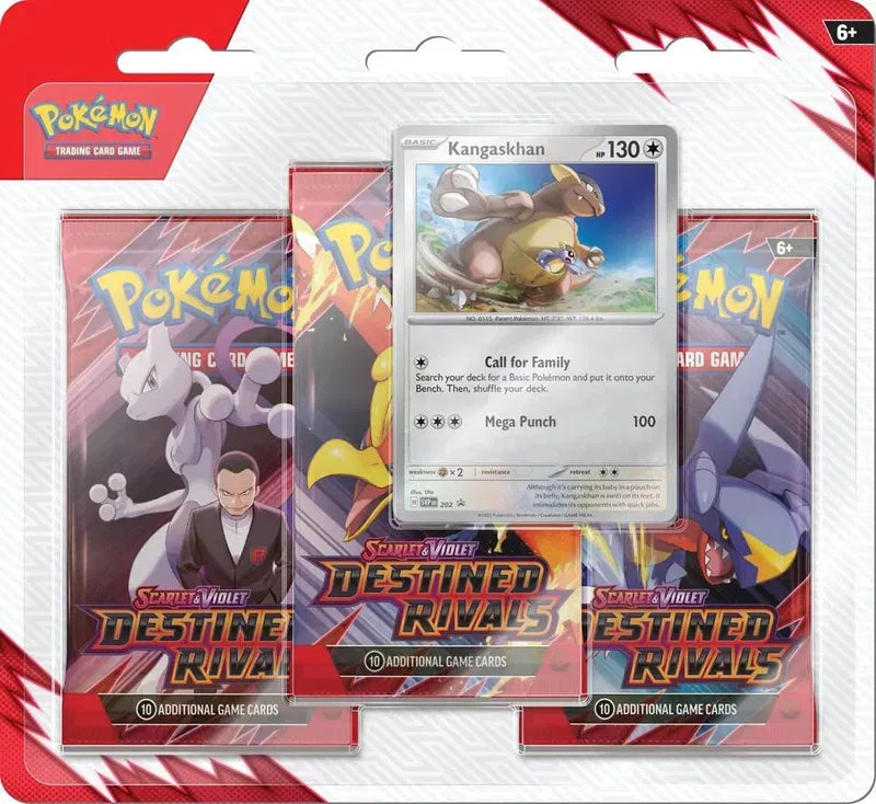 Pokemon - Scarlet and Violet - Destined Rivals - 3 Pack Blister - Kangaskhan