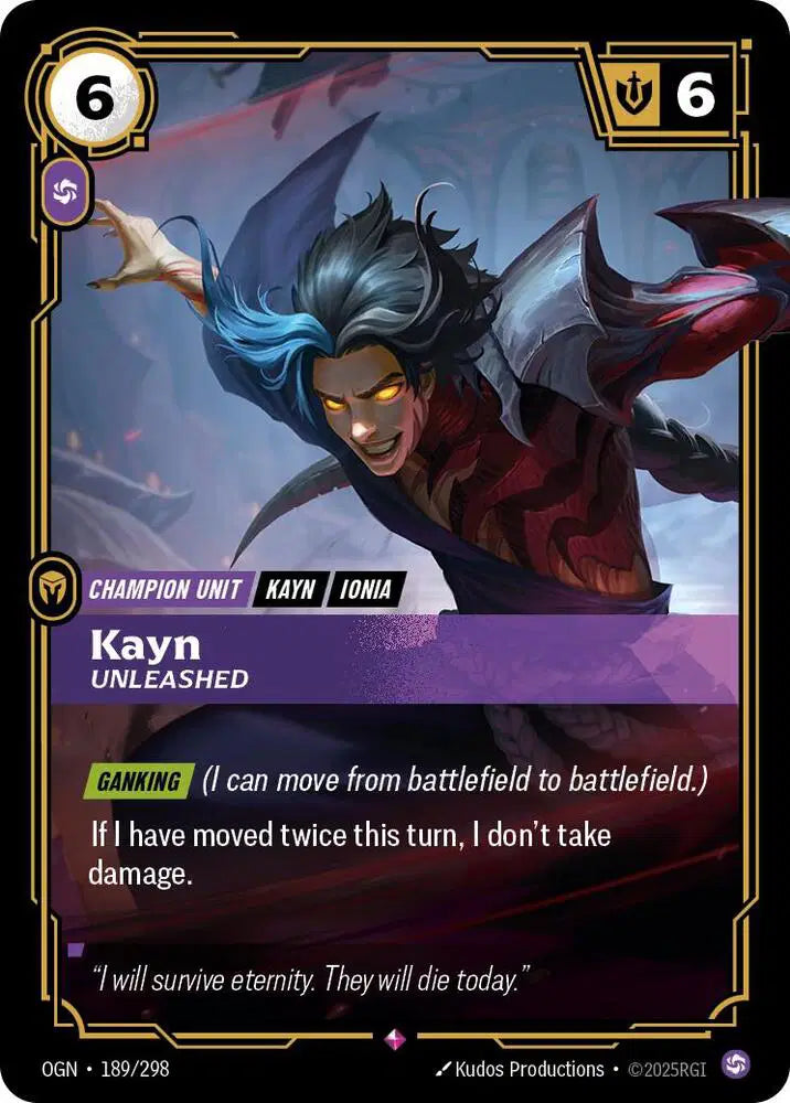Kayn - Unleashed - Rare - 189/298