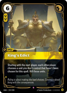 King's Edict - Origins (OGN) - Rare - 237/298