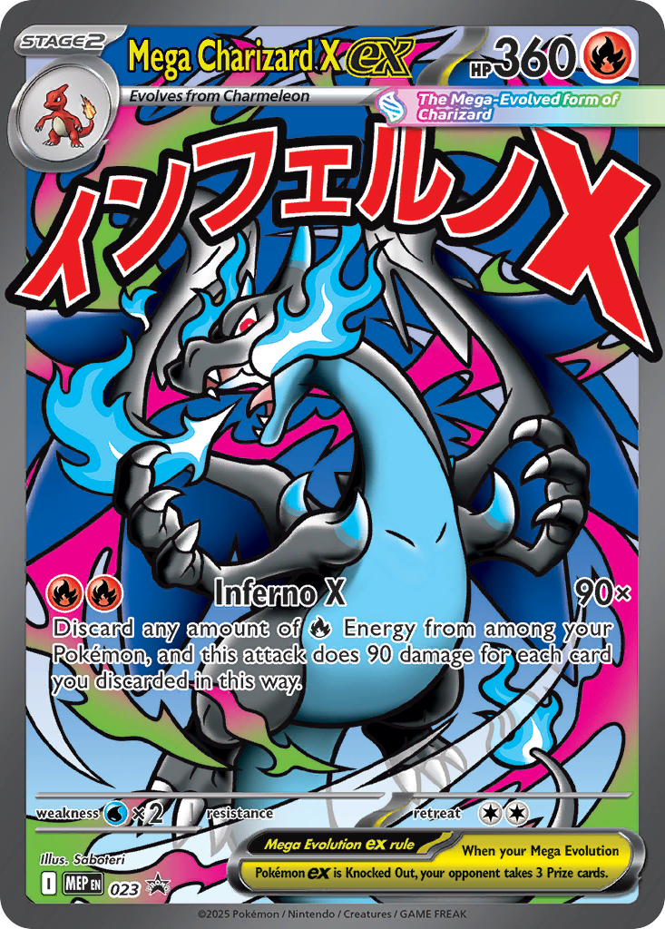 Mega Charizard X ex - Mega Evolution Black Star Promos - #023