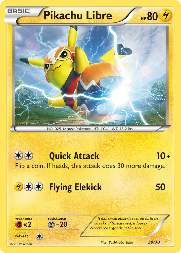 Pikachu Libre - XY Trainer Kit Pikachu Libre - #30/30