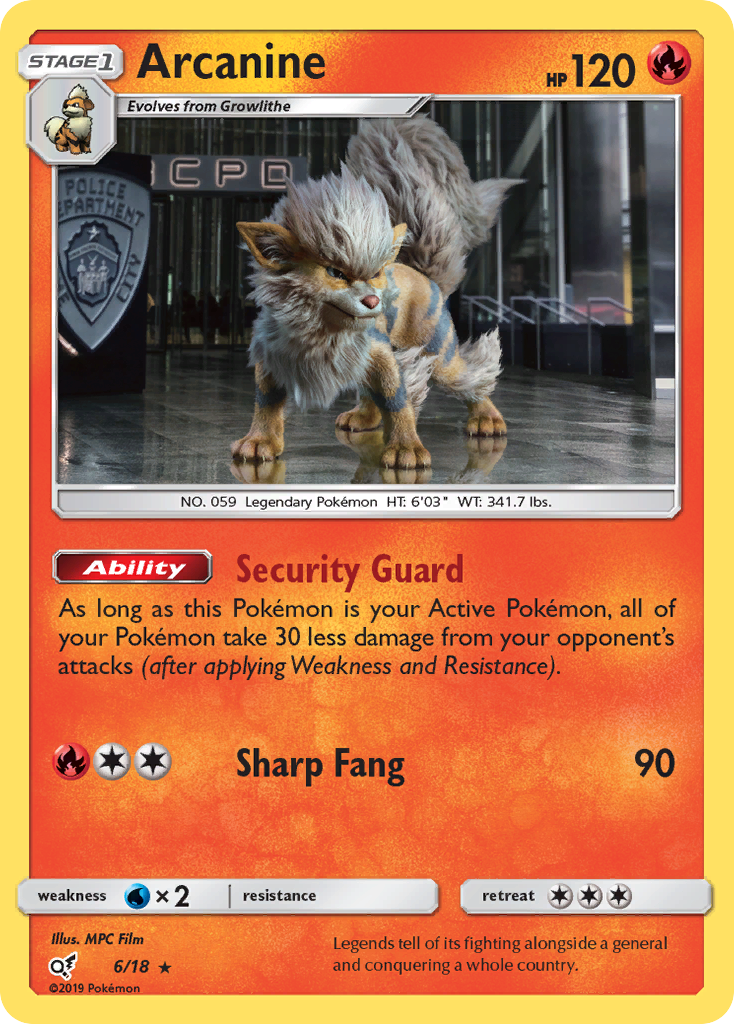 Arcanine - Detective Pikachu - #6/18