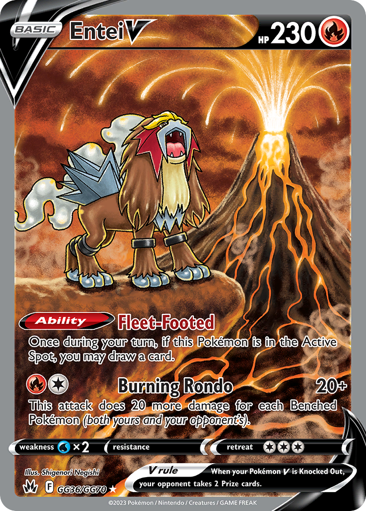 Entei V - Crown Zenith Galarian Gallery - #GG36/GG70