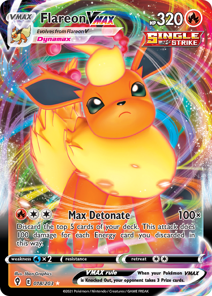 Flareon VMAX - Evolving Skies - #018/203