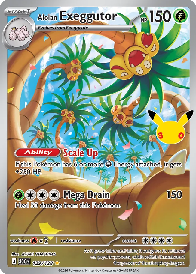 Alolan Exeggutor - 30th Celebration - #129/128