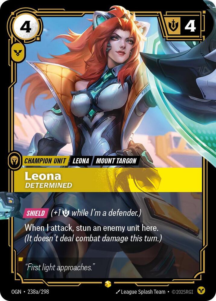 Leona - Determined (Alternate Art) - Origins (OGN) - Alternate Art - 238a/298