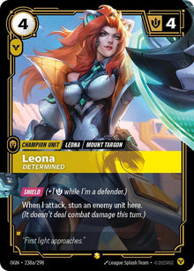 Leona - Determined (Alternate Art) - Origins (OGN) - Alternate Art - 238a/298