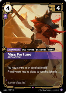 Miss Fortune - Buccaneer - Origins (OGN) - Rare - 193/298