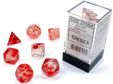 Chessex Dice: Nebula Red/Silver (7 Set)