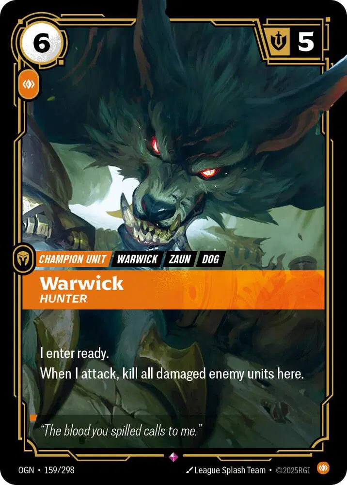 Warwick - Hunter - Origins (OGN) - Rare - 159/298