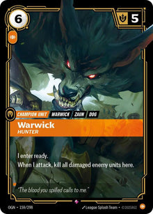 Warwick - Hunter - Origins (OGN) - Rare - 159/298