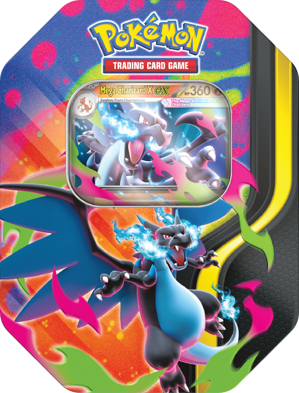 Pokemon - Mega Charizard Tin (Mega Charizard X)  (Wave 2) (3-4 Weeks after release)