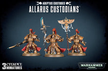 Allarus Custodians/ Shield-Captain in Allarus terminator armor/ Vexilus Praetor in Allarus terminator armor